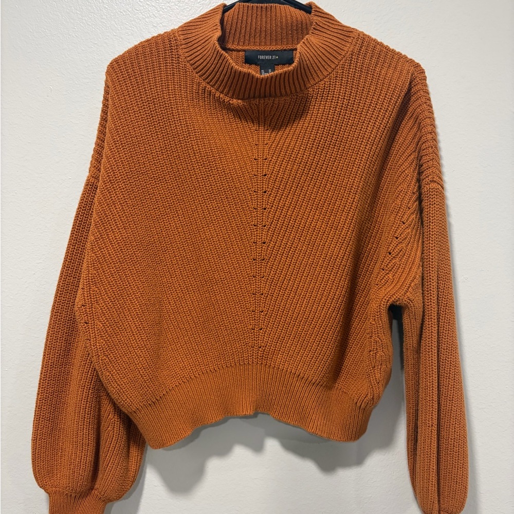 Forever 21 Rust Cowl Neck Sweater